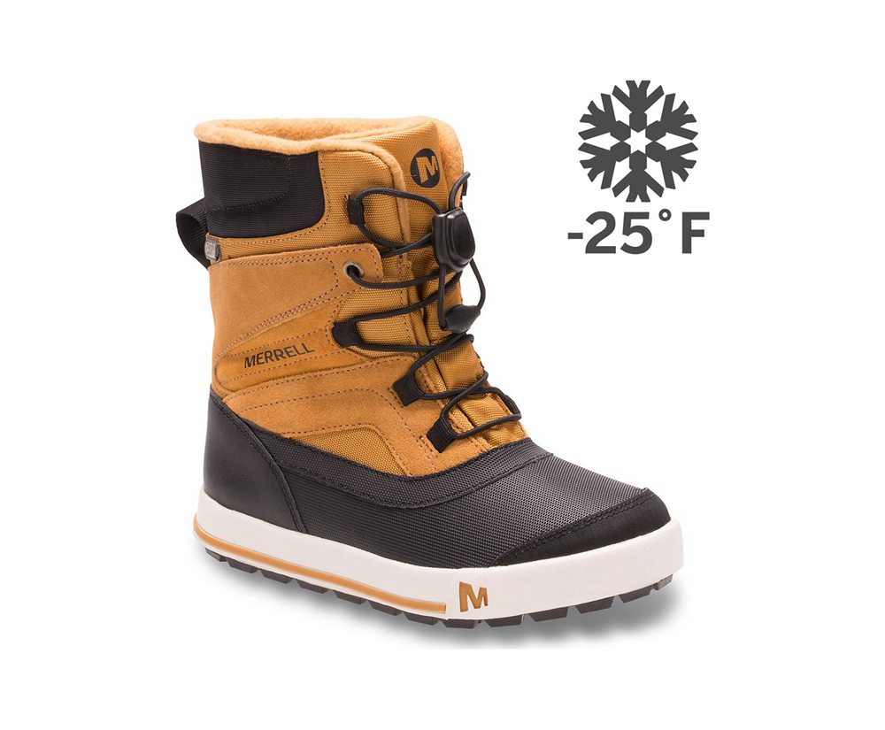 Merrell Boots Brown/Black - Snow Bank 2.0 - Kids 95DEXTJSY